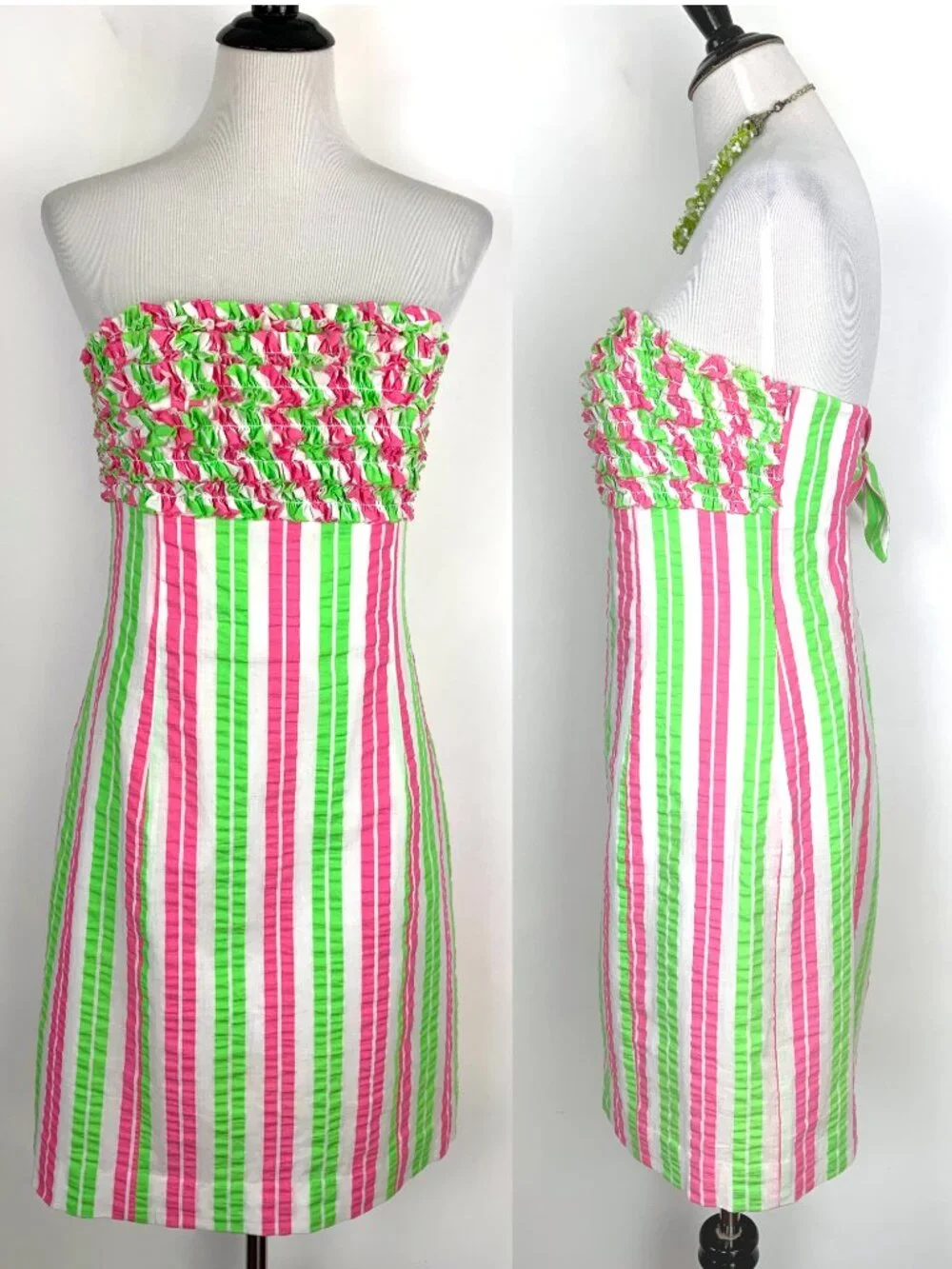Lilly Pulitzer Franco Cotton Strapless Mini Dress Summer Vacation Sz 8 - Picture 5 of 16